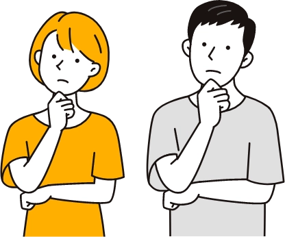 投資の悩みを抱える人のイラスト